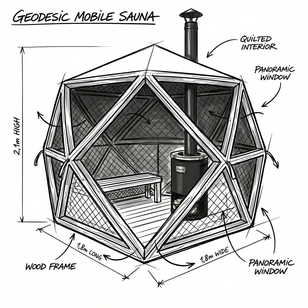 FIRE&STONE: Mobiele Saunatent XL