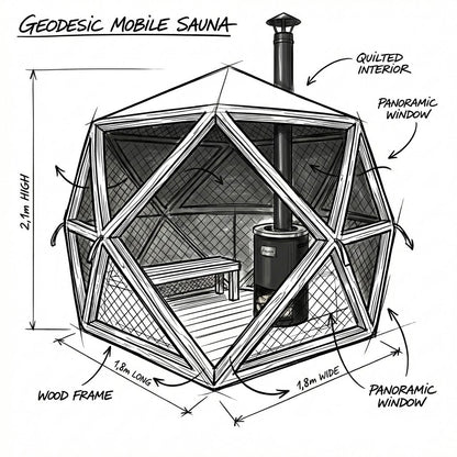 FIRE&STONE: Mobiele Saunatent XL